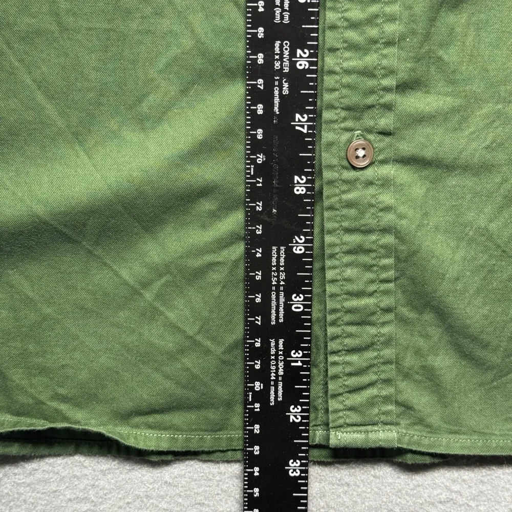 Banana Republic Mens Large Green Cotton Classic Long Sleeve Button Down Shirt L